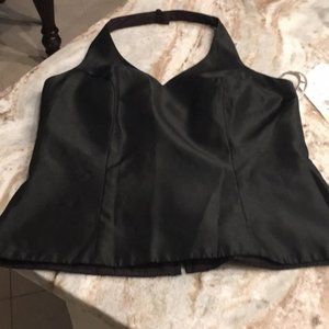 David bridal black halter top